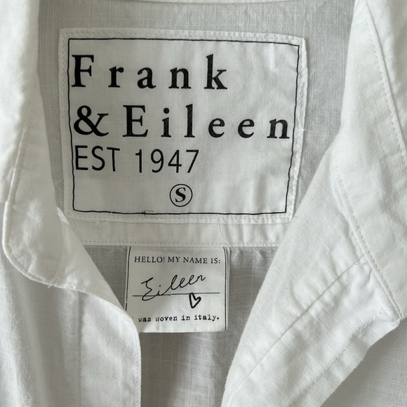 Frank & Eileen White Eileen Oversized Shirt small - Picture 2 of 5
